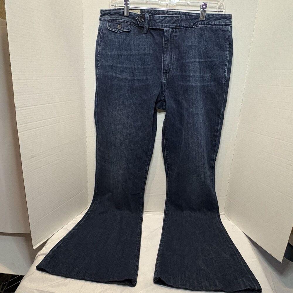Polo Ralph Lauren Jeans Womens 31 Dark Wash Wide Flare Bell Bottom Trouser VTG
